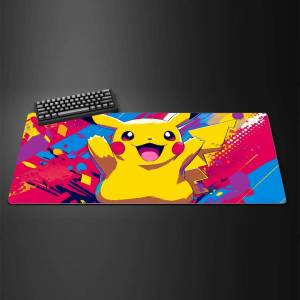Bandai | Pokemon Psyduck Gaming Mouse Pad Large Desk Mat 2MM Stitched Edge Keyboard Pad Non Slip Rubber Base Office Table Mat