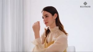 Bông tai nữ chuôi bạc 925 Eleanor Accessories khuyên tai đính đá phụ kiện trang sức 4324