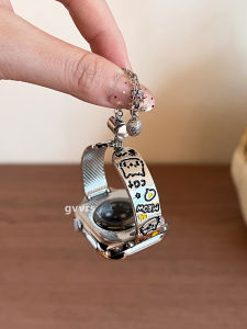 Adjustable Cute Cat Bracelet-style Watch Band Silver
