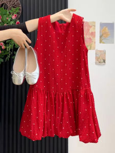 ZHENMANZI | Retro Style Polka Dot Sleeveless Dress