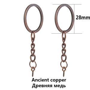 10pcs Screw Eye Pin Key Chain Key Ring keychain Bronze Rhodium Gold Color Keyrings Split Rings With Screw Pin Jewelry Making