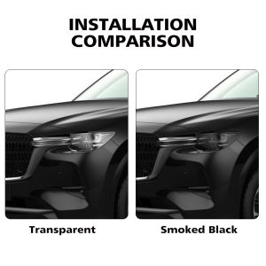 Premium Pre-Cut TPU Headlight Film Smoke Black High-Gloss for Mazda CX-60 2022-2026 PPF Anti-Scratch Vinyl Wrapping Film Kit