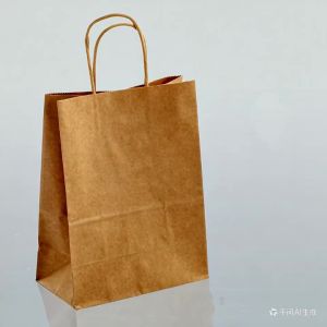 Wholesale 10/30/50PCS White Paper Bag Jewelry Candy Shopping Bag Kraft Paper with Handle Wedding Valentines Day Gift Bag