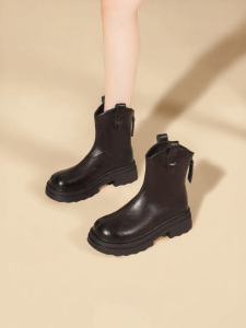 Josiny | Winter Thick Sole Chunky Heel Zipper Chelsea Boots