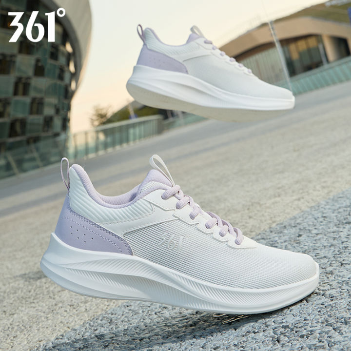 361 Women's Shoes Sneaker Female Tennis Shoes 361 Degrees Shock-Absorbing  Mesh Women's Running Shoes Women's Running Shoes Breathable Casual Shoes