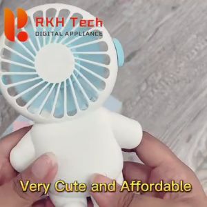 Portable Personal Mini Fan with Battery Power bank Rechargeable with Table Desk Phone Holder