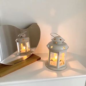 European Style Retro Candlestick Crafts Desktop Decoration Lantern Classical Castle Candle Holder
