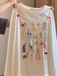 Áo Thun Tay Dài in Họa Tiết Hoa Ren Cho Bé Gái Mùa Hè Dáng Rộng Thoáng Khí Chống Nắng Thoải Mái Phong Cách Ngọt Ngào