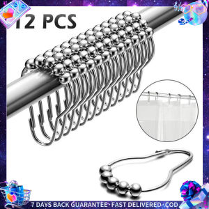 24PCS Metal Curtain Rings Hanging Hooks for Curtains Rods Pole Voile Heavy Duty Rings