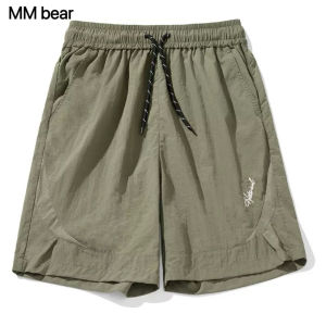 New 2025 Mens Outdoor Sports Quick Dry Casual Five-Quarter Workwear Shorts Hiking Mountain Climbing Loose Fit Straight Leg