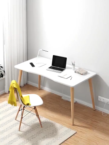 HM 120CM โต๊ะ Table โต๊ะทำงานไม้ โต๊ะคอมพิวเตอร์ โต๊ะทำงานมินิมอล โต๊ะวางคอมพิวเตอร์ Computer Desk โต๊ะนักเรียน โต๊ะสีขาว