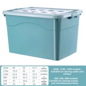 Extra Large Plastic Storage Box With Wheels