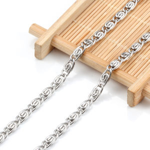 โซ่รูปสกรูโซ่กระแสน้ำวนสแตนเลสสำหรับเครื่องประดับทำเครื่องเพชรสร้อยคอ DIY