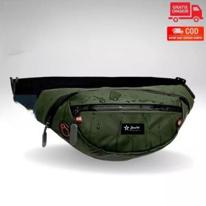 TAS WAISTBAG PRIA WATERPROOF SELEMPANG ANTI AIR. .