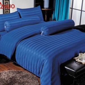 ชุดเครื่องนอน 6 ชิ้น สีพื้นลายริ้ว By AIZHUO 🌈 เนื้อผ้า นุ่ม นิ่ม สีไม่ตก