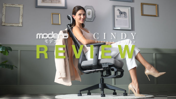 เก้าอี้เพื่อสุขภาพ MODENA Cindy ดีไซน์ครบครัน ที่รองคอปรับได้ พนักพิงระบายอากาศ เบาะนุ่มสบาย พร้อมแขน 4D รองรับทุกการใช้งาน ล้อ PU ถนอมพื้น รับน้ำหนัก 120 กก. รับประกัน 5 ปี