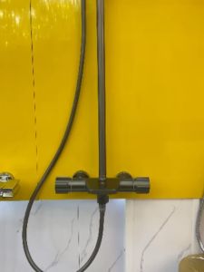 Bộ Sen vòi tắm Sen cây tắm đứng YAMATO Mạ Titan điều khiển Cao cấp Củ Đồng Nặng 2.3Kg Thân Chống Ố Chống Phai Màu- Hàng cao cấp bảo hành 5 năm
