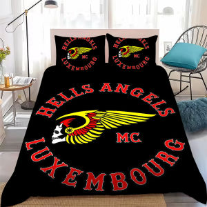 H-Hells Logo A-Angels Bộ Vỏ Chăn Bông 3 Mảnh Bộ Đồ Giường Bằng Vải Cotton Mềm Mại Phong Cách Hiện Đại Quà Tặng Ký Túc Xá Tại Nhà Có In Họa Tiết