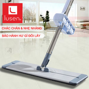 Cây Lau nhà tự vắt thông minh Lusen KN40 bàn lau chất liệu hợp kim nhôm cao cấp chổi xoay 360 độ