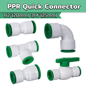 LoviRa PPR Quick Connector Hot/Cold Water Pipe PE Fittings 1/2(20mm) 3/4(25mm)