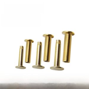 Handmade Copper Rivet Stainless Steel Hollow Mother-and-child Rivets Kitchen Knife Handle Lock Accessories Wood Handle Clamp