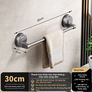 MOSHANG | Giá Đỡ Khăn Tắm Có Miếng Hút Không Cần Khoan
