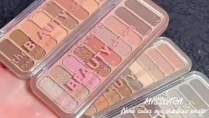 Bảng Màu Mắt Miss Lara 9 Ô Chất Bột Mịn Lì Lâu Trôi Hộp Phấn Mắt Nhiều Màu Có Kim Tuyến Ánh Nhũ Lấp Lánh Chống Thấm Nước TIDO TIDO