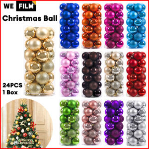 24PCS Christmas Ball Christmas Tree Decoration Ornaments for Home Decor Halloween New Year Navidad Pendant Ball Accessories