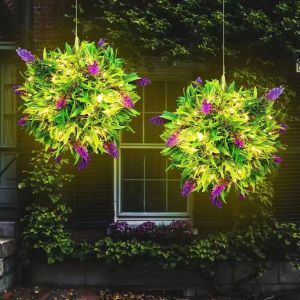 New USB Rotating Flower Ball Lamp LED Christmas Holiday Luminous Ball Home Room Decoration Small Colored Lights