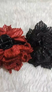Hairpin hairpin retro headdress shark clip plate three-dimensional design flower flower glitter big