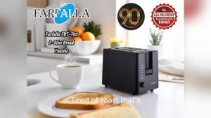 Farfalla FBT-T03 2-Slice Bread Toaster | 6 Browning Levels | Cancel Reheat & Defrost Functions