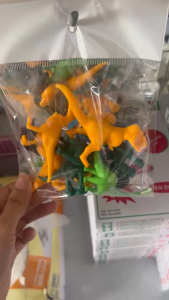 khủng long mô hình trang trí bánh kem nhựa dẻo sắc màu cho bé ( Set 8 hoặc 12 chi tiết)