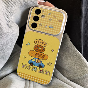 Cute Cartoon Leather Case For Samsung A16 A57 A56 5g A37 A27 A17 A36 A55 A07 S26 S25 Ultra S23 S24 Plus FE Stand Lanyard Cover