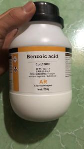 [HCM] Benzoic acid C7H6O2 tinh khiết chai khối lượng 250g C6H5COOH axit benzoic