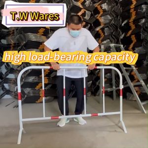 Traffic Iron Horse Fence Black/White Galvanized Isolation Municipal Road Railing Movable Construction Site Fence