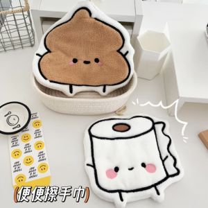 Thickened Coral Kitchen Towel Cute Cartoon Absorbent Hanging Hand Towel Household Personal Cleaning Tool for Kitchen And Living Room