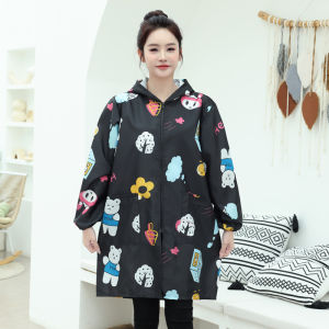 เสื้อกันเปื้อนกันน้ำแขนยาวสำหรับผู้ใหญ่ เสื้อคลุมกันน้ำมันในครัว เสื้อคลุมทำงานบางสำหรับผู้หญิง เสื้อกันเปื้อนกันน้ำมันในฤดูใบไม้ผลิและฤดูใบไม้ร่วง