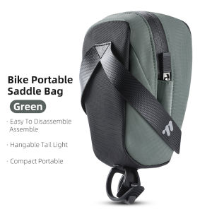 West Biking | WEST BIKING Bike Portable Saddle Bag 0.8L Polyester Compact Lightweight Reflective Logo Bicycle Bag Saddle Hook Tape Bike Bag