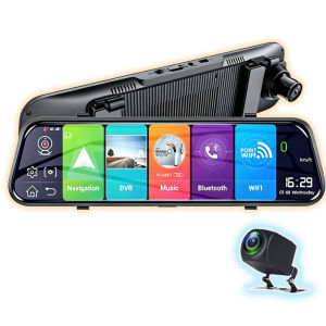 ICREATIVE GX9 FHD 1080P Car DVR 4G WIFI Mirror Drive Dash Camera FM BT Touch Screen Video Recorder Night Vision Voice Control