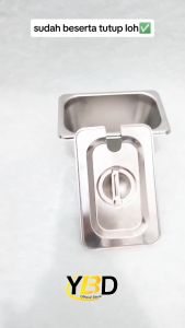 Aksesoris Kitchenware: Set Food Pan Stainless & Tutup Lubang 1/9 x 10