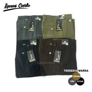 Celana Panjang Formal Pria Model Regulerfit Kerja Kantor Kain High Twist 27-44 Blaxsas - IGNAS CARLO