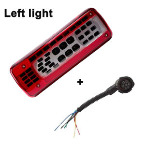 1PC 24V LED Tail Light for Volvo truck FM Series- Rear Stop Brake Lamp with Fog/Turn/DRL/Reverse & Buzzer -7-Pin AMP Plug & Play