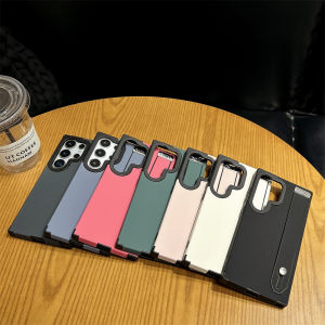 Handmade leather phone case with wristband with magnetic charging For Samsung Galaxy S25Ultra S25+ S24Ultra S23Ultra S22Ultra skin feel Support MagSafe S24+/S25/S24 Multiple colors available Higher than camera protection