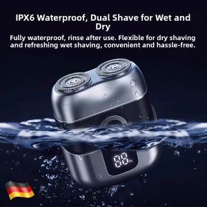 MONLEYTA | German Precision Electric Shaver Mens 2025 New Double Head Small Steel Cannon Full Body Washable Digital Display For Boyfriend