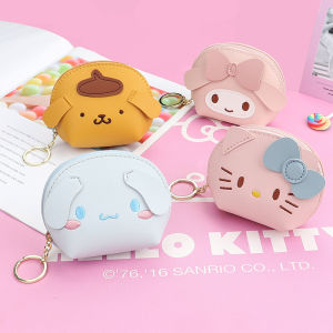 🎀Ready Stock🎀Sanrio Coin Purse Christmas Gift Girls Hello Kitty Zip Wallet Cinnamoroll Small Wallet Melody Key Storage Bag Headset USB Cable Case🧸卡通创意零钱包网红玉桂狗简约便携多功能学生收纳小钱包硬币包钥匙包🧸
