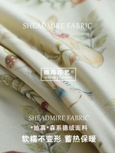 Vải Nhung Dày Ấm Áp Cho Trẻ Em Vải Nhung Thỏ Hoạt Hình DIY Quần Áo Mặc Nhà Quần Áo Ngủ Vải Chăn Vải Nhung Phong Cách Cổ Điển