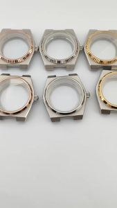 Vỏ Đồng Hồ Thép Không Gỉ 40mm Với Kính Sapphire Máy NH35/NH36 Phụ Kiện Đồng Hồ Bao Gồm Dây Đeo Bạc