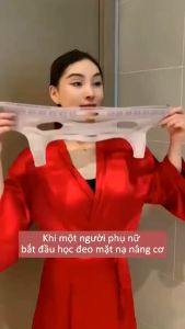 Mặt nạ nâng cơ mặt Vline mặt nạ Vline thon gọn mặt đai đeo mặt đàn hồi giảm nọng cằm - LT Grocery