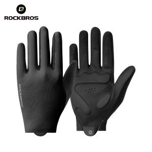 RockBros | ROCKBROS Cycling Gloves Lightweight Breathable Non-slip Full-Finger Gloves SBR High Elasticity Shock Absorption Cycling Gloves