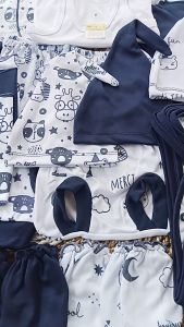40Pcs Seri Navy Perlengkapan Baju Bayi Baru Lahir Newborn